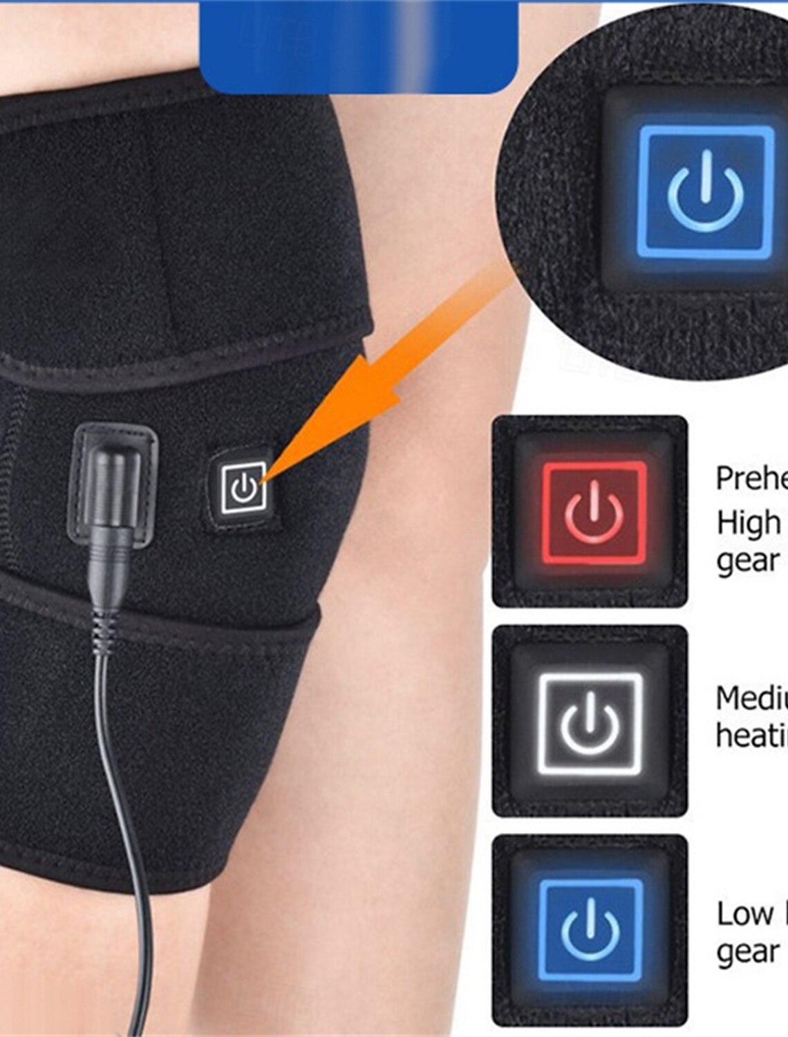 Electric heating knee pad